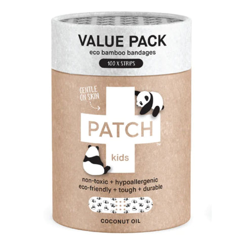 PATCH VALUE PACK - 100 Bamboo Bandages with Coconut Oil