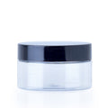 100g Clear PET Plastic Jar with Black Lid