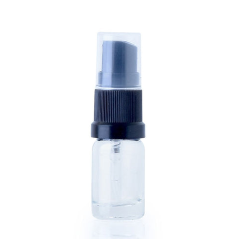 5ml Clear Glass Spray Bottle (Black Atomiser)