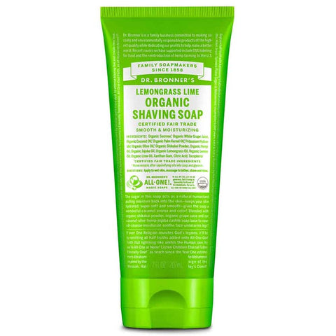 Dr Bronner's Organic Shaving Soap - Lemongrass Lime | 207ml