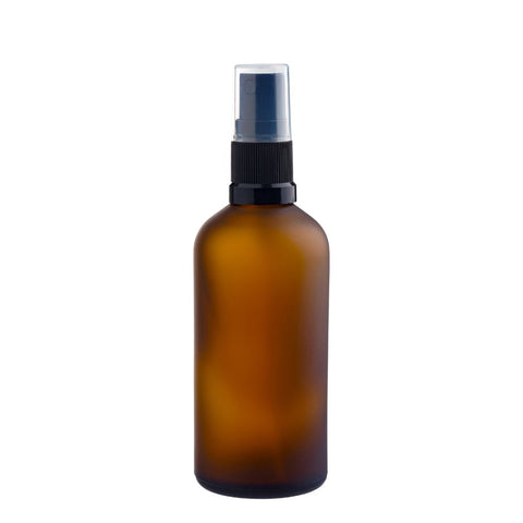 100ml Frosted Amber Glass Spray Bottle