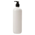 500ml White Plastic Black Lotion Pump Bottle