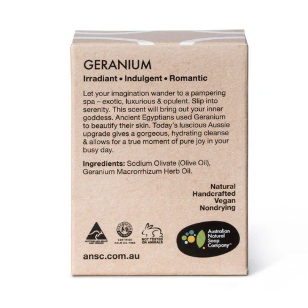 Australian Natural Soap Co - Soap Bar | GERANIUM