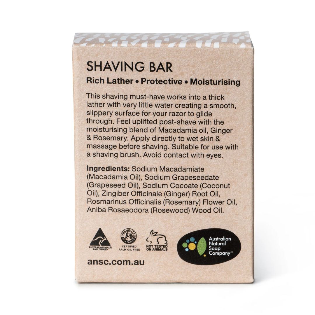 Australian Natural Soap Co - Luxury Grooming Bar | SHAVING BAR