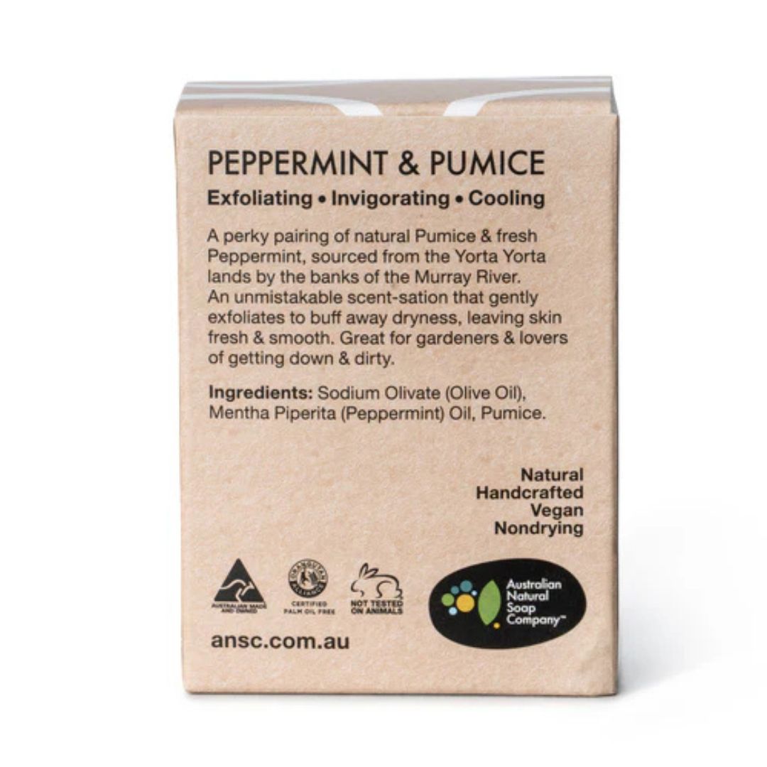 Australian Natural Soap Co - Soap Bar | PEPPERMINT & PUMICE