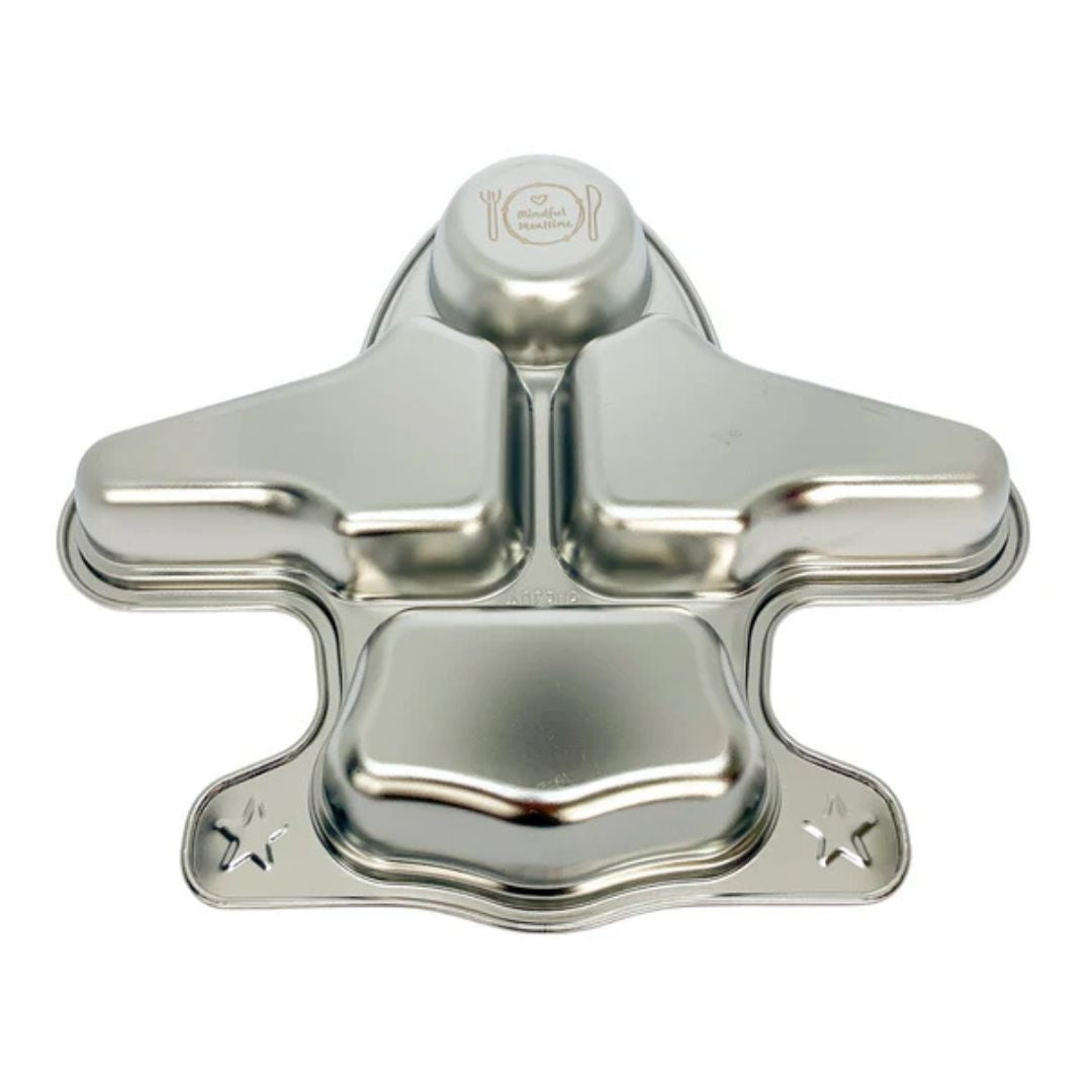 Mindful Mealtime - Stainless Steel PLANE Section Plate