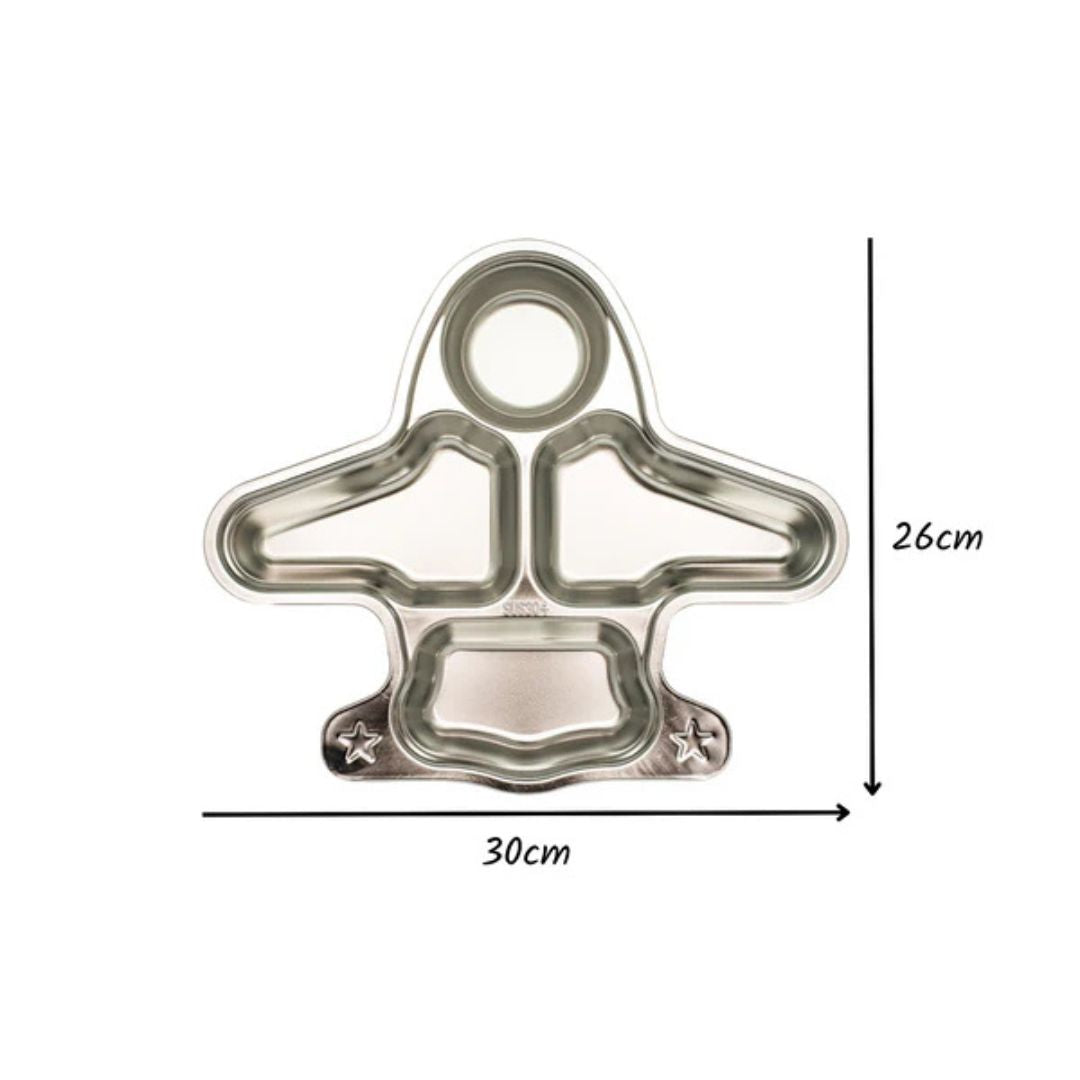 Mindful Mealtime - Stainless Steel PLANE Section Plate