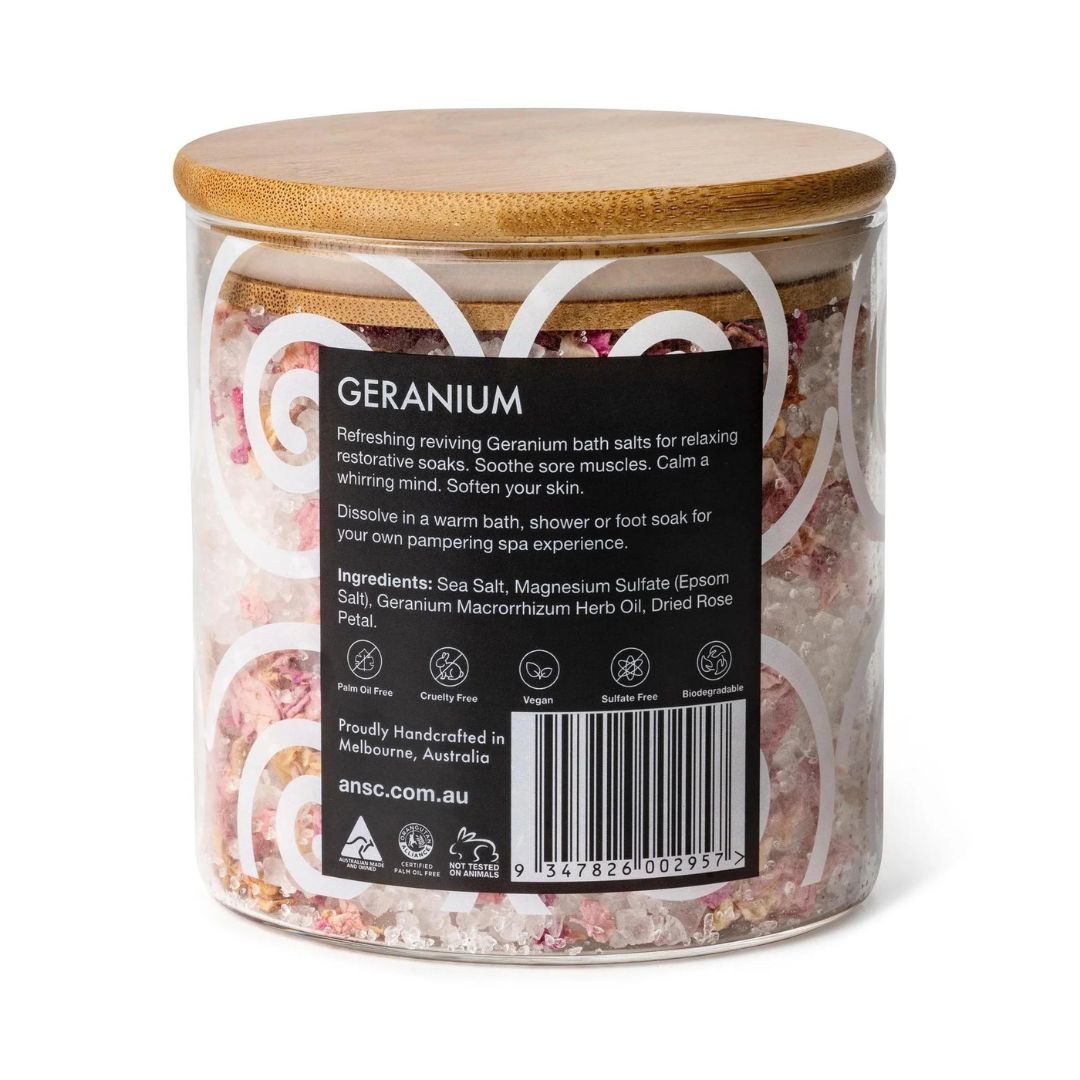 Australian Natural Soap Co - Bath Salts | GERANIUM