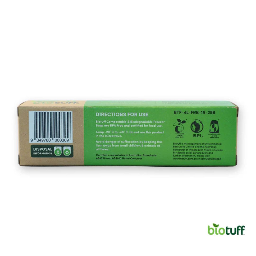 Biotuff - Compostable Freezer Bags MEDIUM