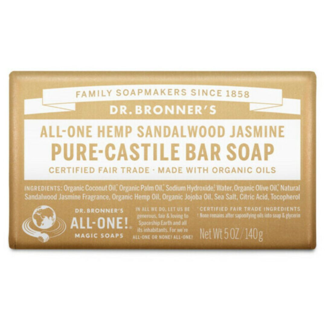 Dr Bronner's Original Bar Soap Sandalwood and Jasmine 140g