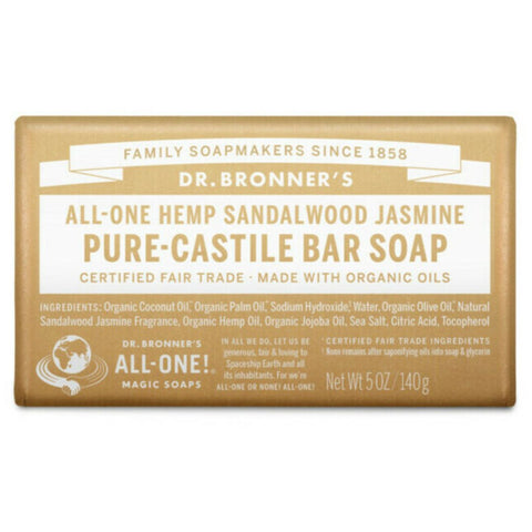 Dr Bronner's Original Bar Soap - Sandalwood and Jasmine | 140g