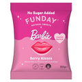 Funday Sweets - Barbie Mixed Berry Kisses Flavoured Gummies 50g