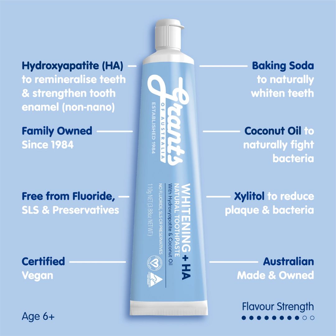 Grants of Australia - Whitening + HA Fluoride Free Toothpaste