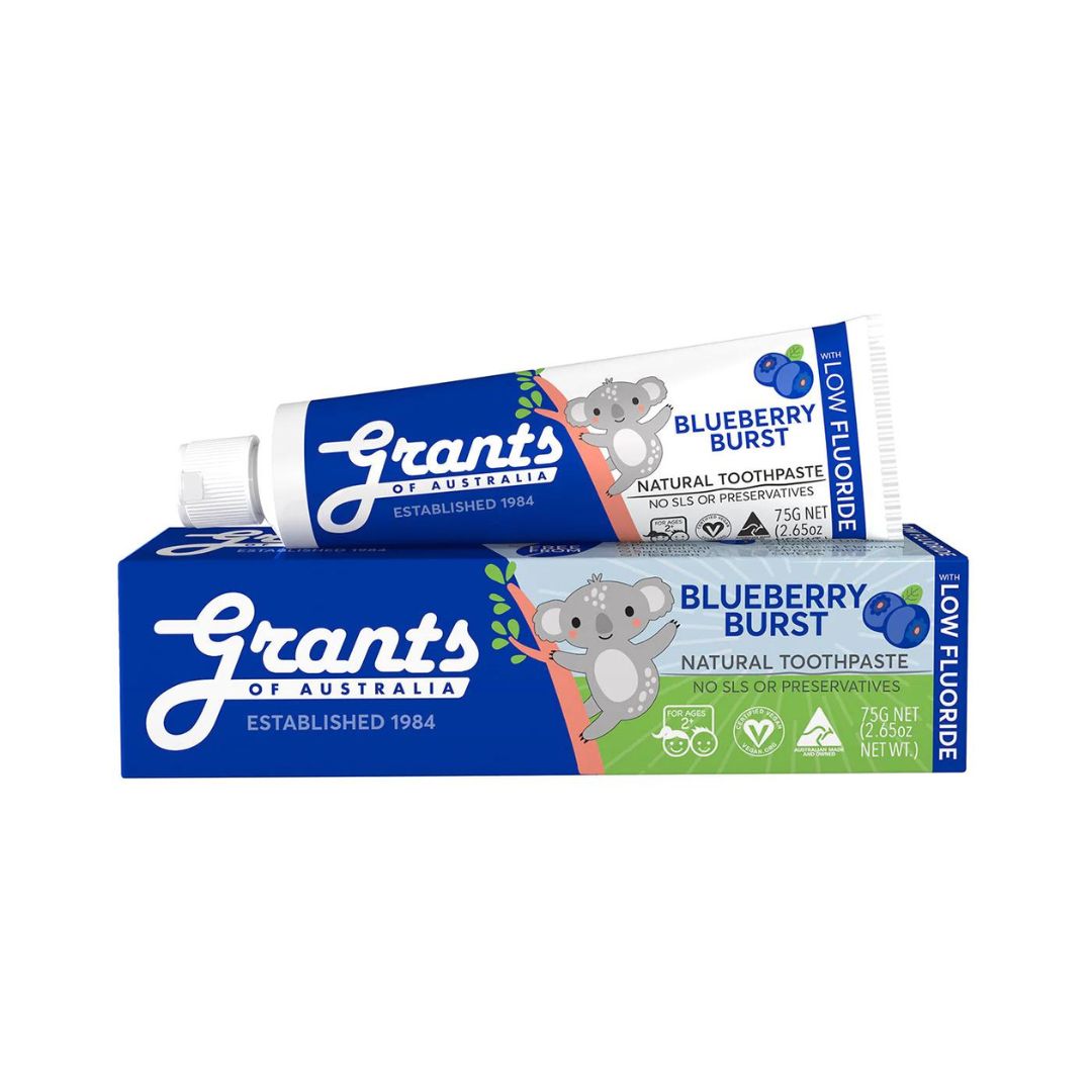 Grants Kids Toothpaste - Blueberry Burst LOW FLUORIDE | 75g