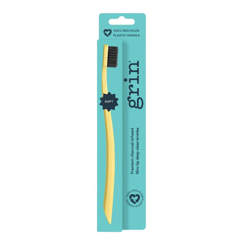Grin - 100% Recycled Toothbrush Soft LEMON