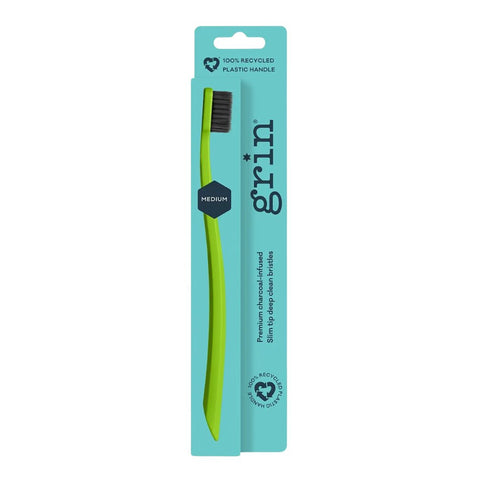 Grin - 100% Recycled Toothbrush Medium LIME
