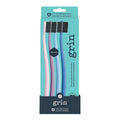 Grin - 100% Recycled Toothbrush Medium PURPLE 4pk