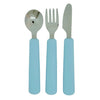 Mindful Mealtime - 3 Piece Kids Stainless Steel Cutlery Set PASTEL COLOURS