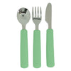 Mindful Mealtime - 3 Piece Kids Stainless Steel Cutlery Set PASTEL COLOURS