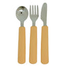 Mindful Mealtime - 3 Piece Kids Stainless Steel Cutlery Set PASTEL COLOURS