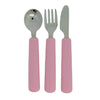 Mindful Mealtime - 3 Piece Kids Stainless Steel Cutlery Set PASTEL COLOURS