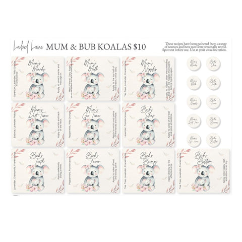 Label Lane Label Set - Mum and Bub KOALAS