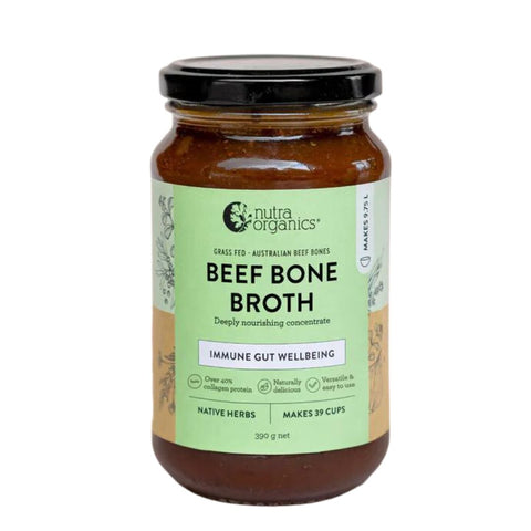 Nutra Organics - Beef Bone Broth Concentrate NATIVE HERBS  |  390g