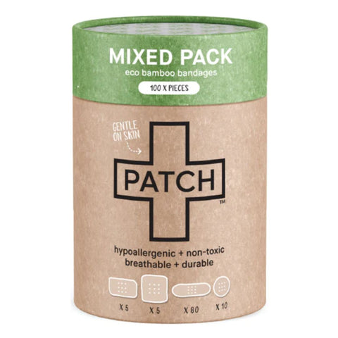 PATCH MIXED PACK - 100 Bamboo Bandages Assorted Sizes
