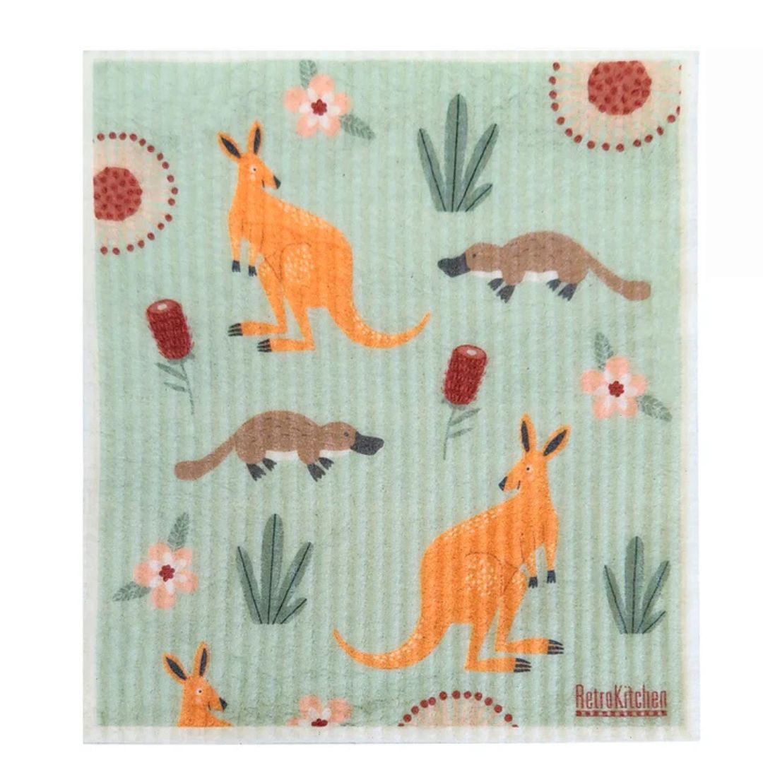 Retro Kitchen - Biodegradable Dish Cloth | NATIVE ANIMALS – Natural ...