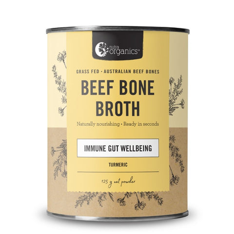 Nutra Organics - BEEF Bone Broth Powder TURMERIC BEST BEFORE 06/2024