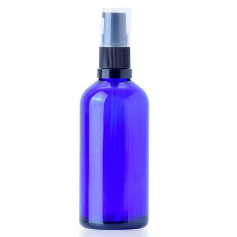 100ml Cobalt Blue Glass Serum Pump Bottle
