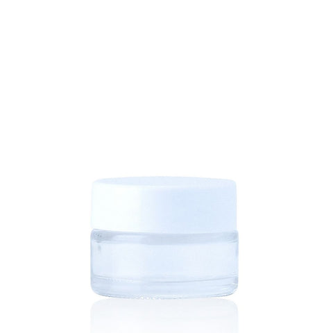 15g Clear Glass Jar with White Lid