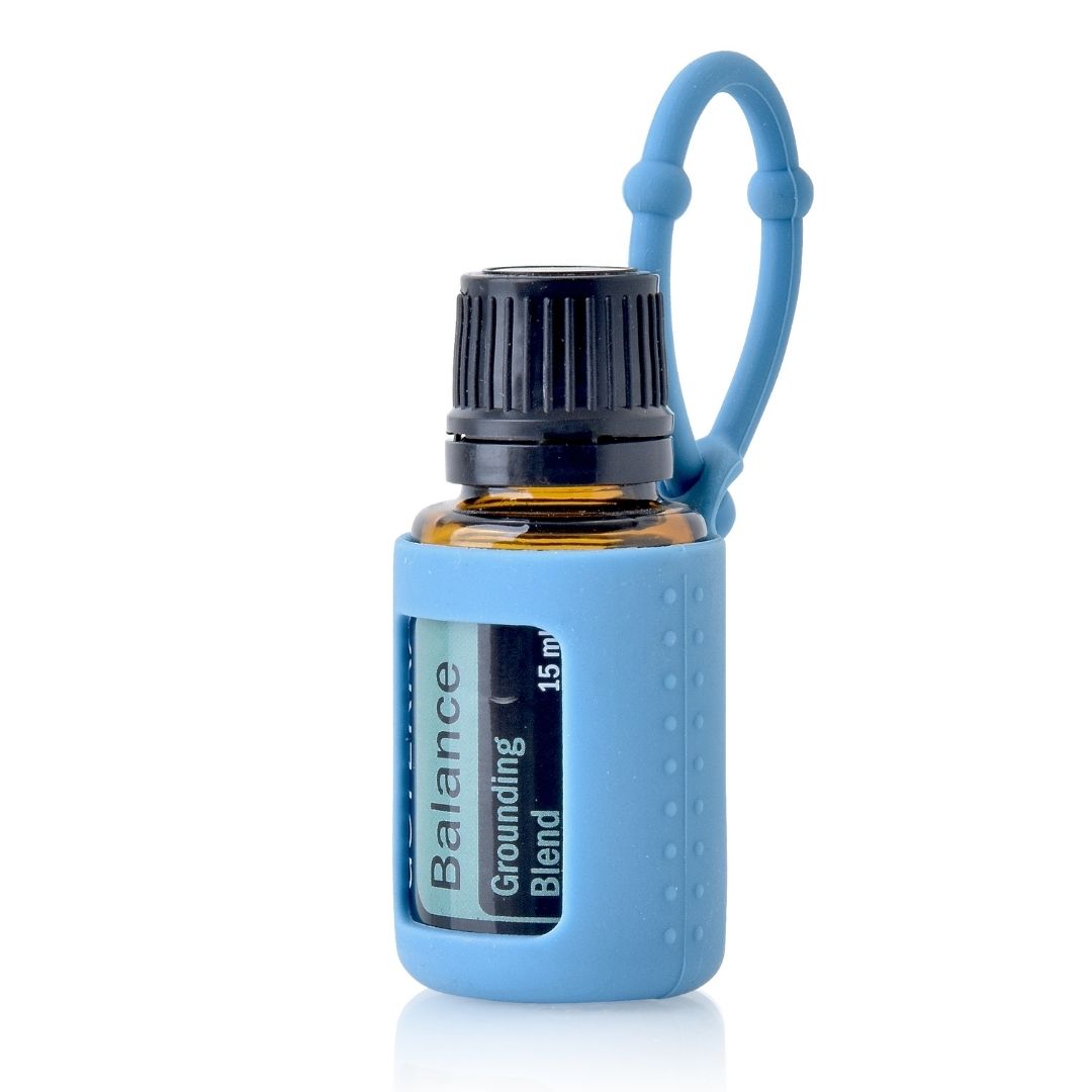 Silicone Holder to suit 15ml Essential Oil Bottle (Single BLUE)