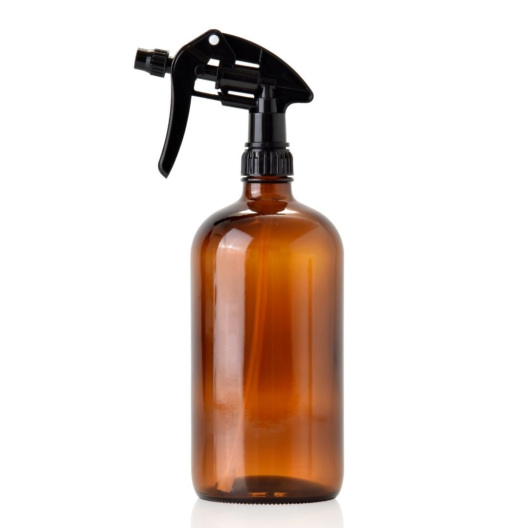 1 Litre Amber Glass Spray Bottle CHEMICAL