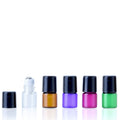 1ml Colour Glass Roller Bottles (Pk 5)