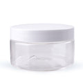 250g Clear Plastic Jar with White Lid