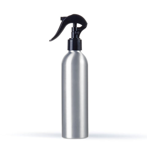 250ml Aluminium Bottle with Black Trigger Spray