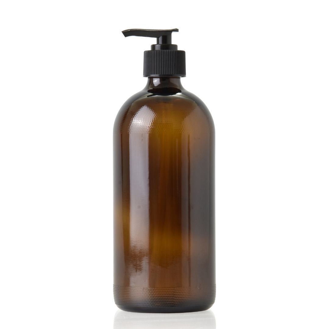 550ml Amber Glass Lotion Pump Bottle