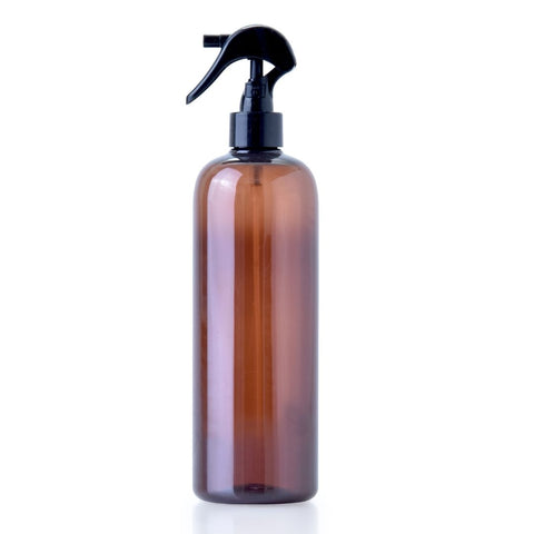 500ml Amber PET Plastic Spray Bottle (Tall Boston)