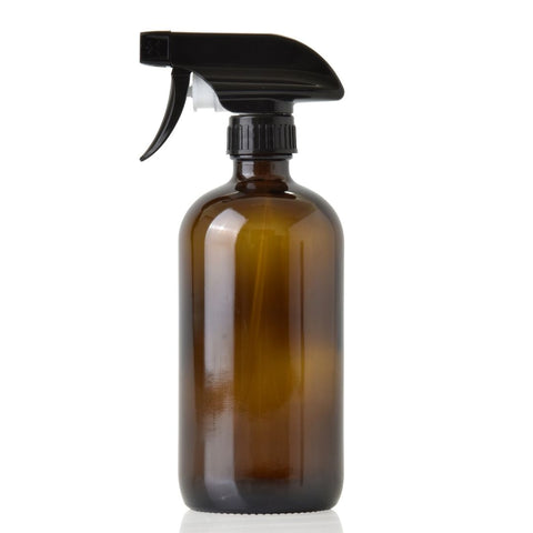 500ml Amber Glass Spray Bottle - BLACK STANDARD
