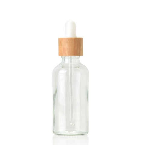 50ml Clear Glass Bottle with Bamboo Dropper