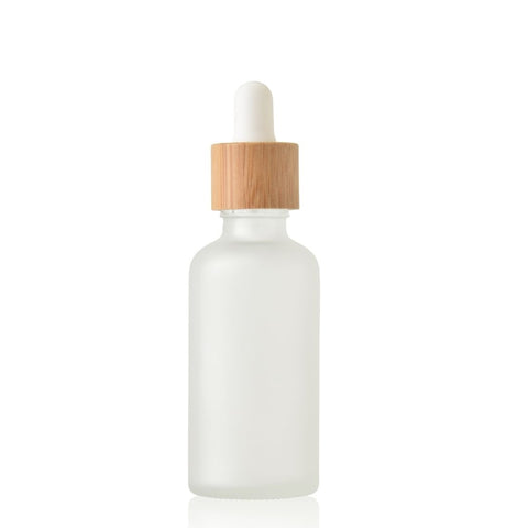 50ml Frosted Glass Bottle with Bamboo Dropper