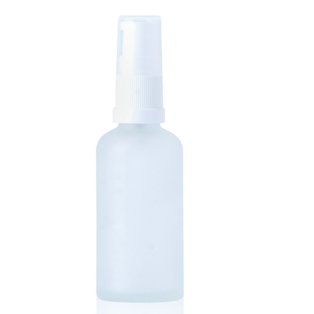 50ml Frosted Glass Serum Pump Bottle