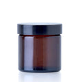 60g Amber Glass Jar with Black Lid