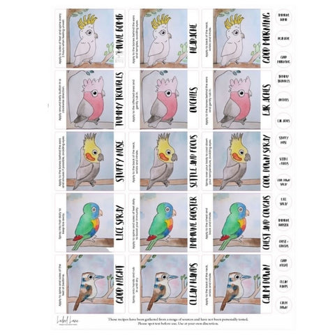 Label Lane Label Set - Native Birds