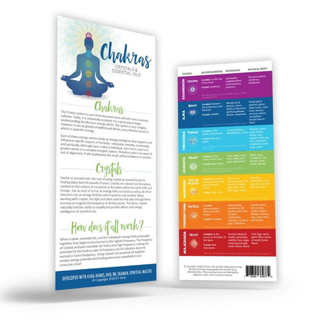 Chakras, Crystals and Essential Oils Rack Card