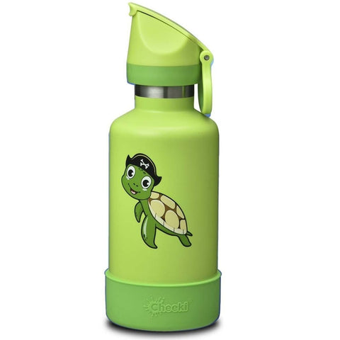 Cheeki Insulated Kids Water Bottle 400ml - Taj the Turtle