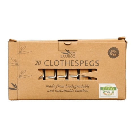 Go Bamboo Biodegradable Clothes Pegs (20)