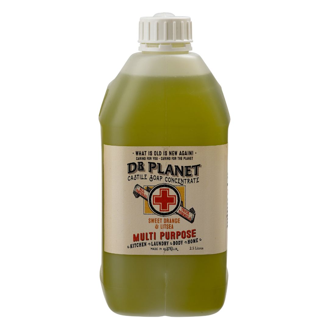 Dr Planet's Castile Soap Concentrate - Sweet Orange and Litsea Range