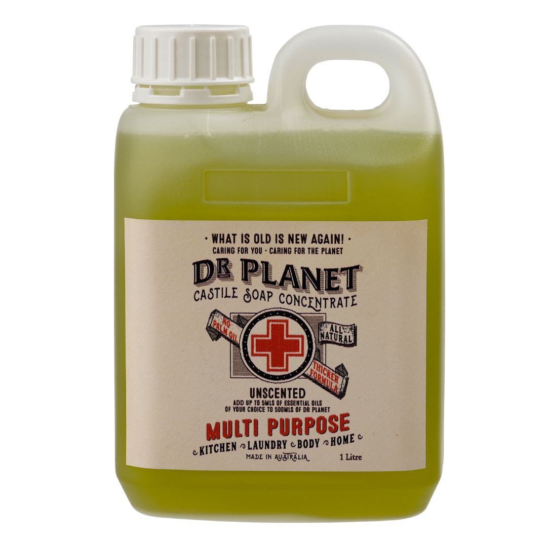 Dr Planet's  Castile Soap Concentrate - Unscented Range